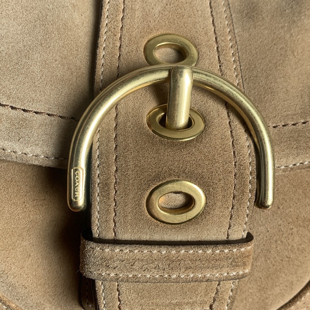 Coach Tan Suede Mini Soho Shoulder Bag - Picture 10 of 16